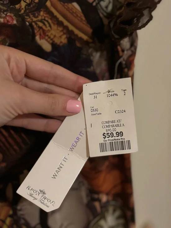 Almost Famous Multi-Color Printed Mini Dress - Picture 3 of 6